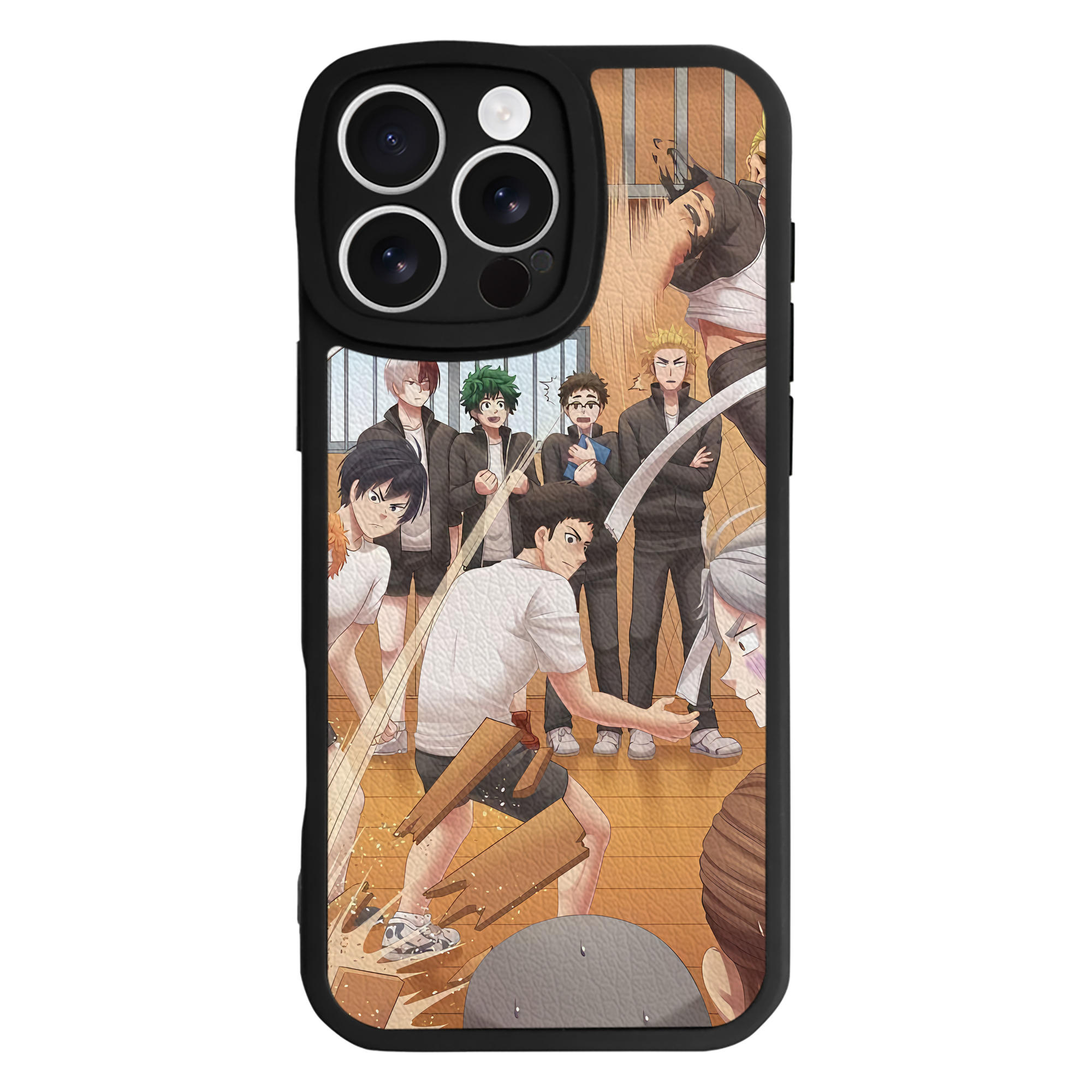 （画像用） ハイキュー!! Haikyu!! 【iPhone 16シリーズ対応】シリコンスマホケース（レザー調） 材質：シリコン